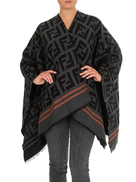 fendi pocho|fendi poncho black and white.